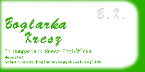 boglarka kresz business card